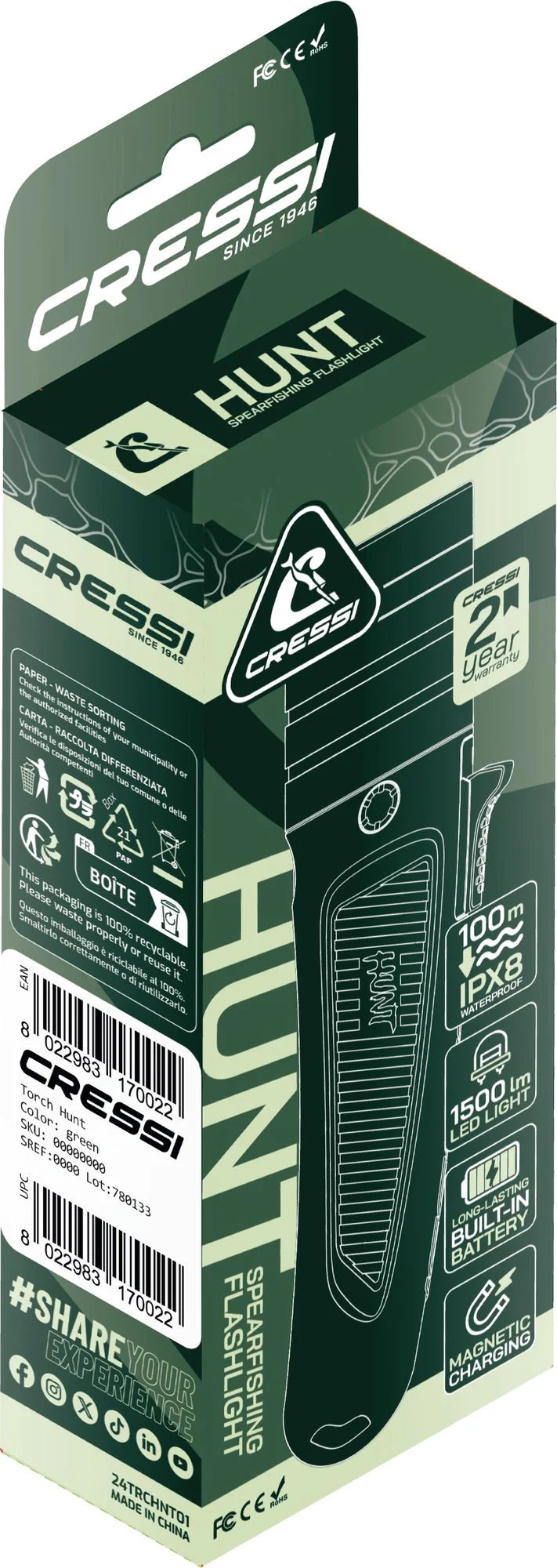 Cressi Hunt 1600 Dive Torch