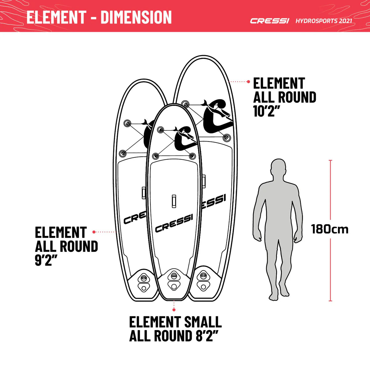 Cressi Element Isup Set 10'2"