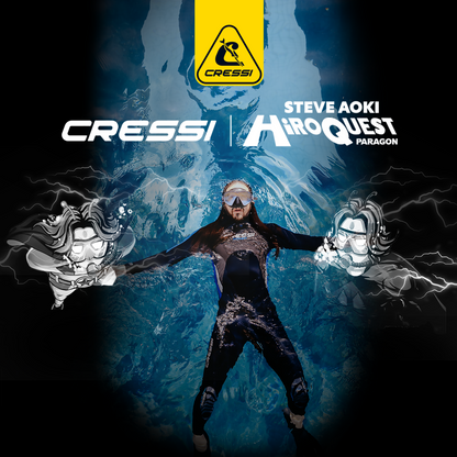 Cressi x Steve Aoki - Hiroquest Limited Edition Adult Mask & Snorkel Combo