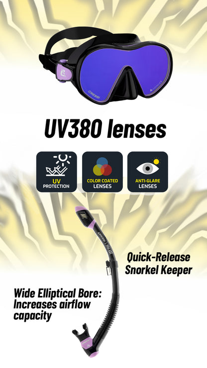 Cressi x Steve Aoki - Hiroquest Limited Edition Adult Mask & Snorkel Combo