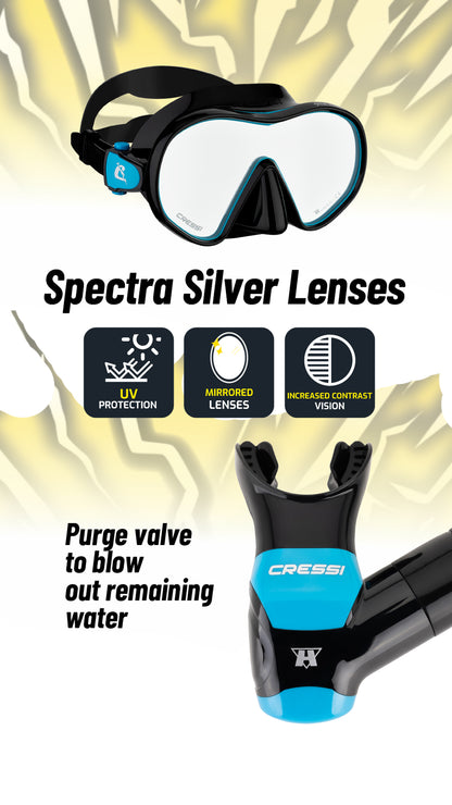 Cressi x Steve Aoki - Hiroquest Limited Edition Adult Mask & Snorkel Combo