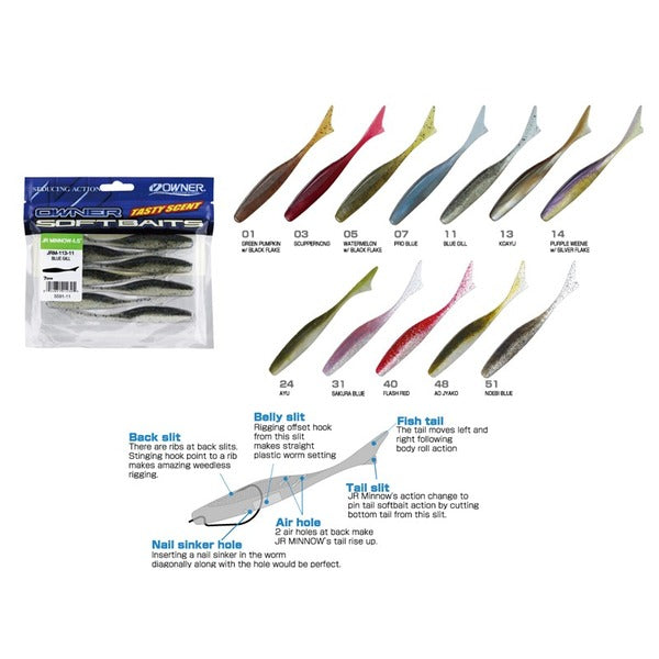 Owner JR Minnow 4.5" Soft Lure