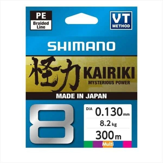 Shimano Kairiki Power X8 Multicolour Braid 300m