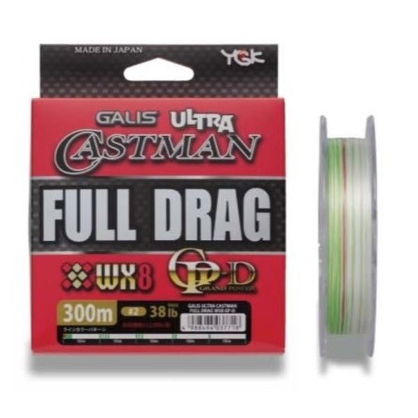 YGK Galis Ultra Castman Full Drag WX8 Braid 300m